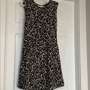 Leopard fit and flare dress